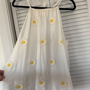 Trina Turk White Daisy Embroidered Camisole